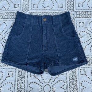 Women's Navy Corduroy Shorts